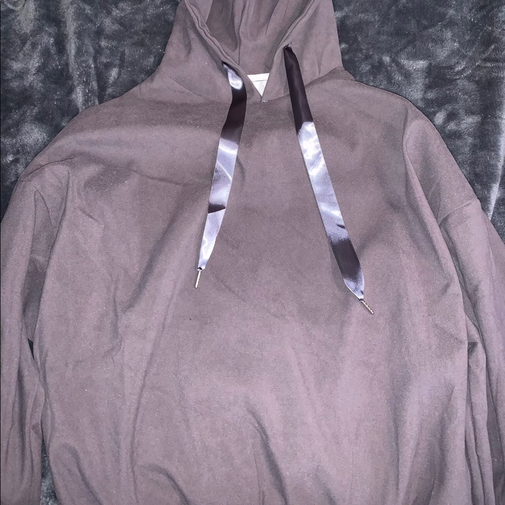 gray sweatshirt / hoodie